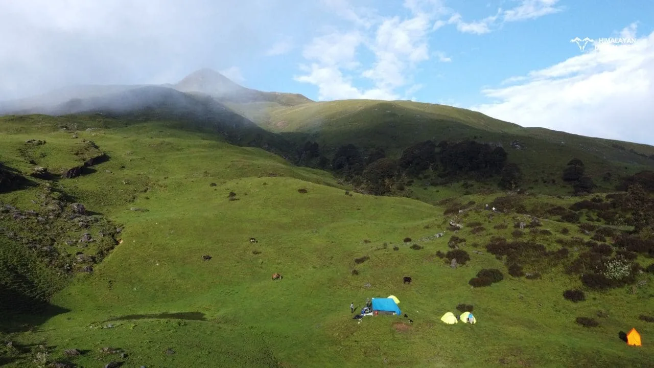 Open Himalayan meadow and bugyal